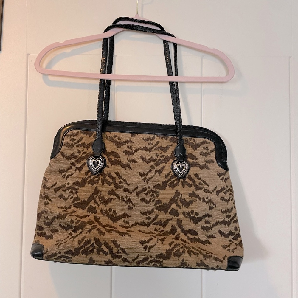 Brighton Large Tapestry and Leather Tote / Travel Bag